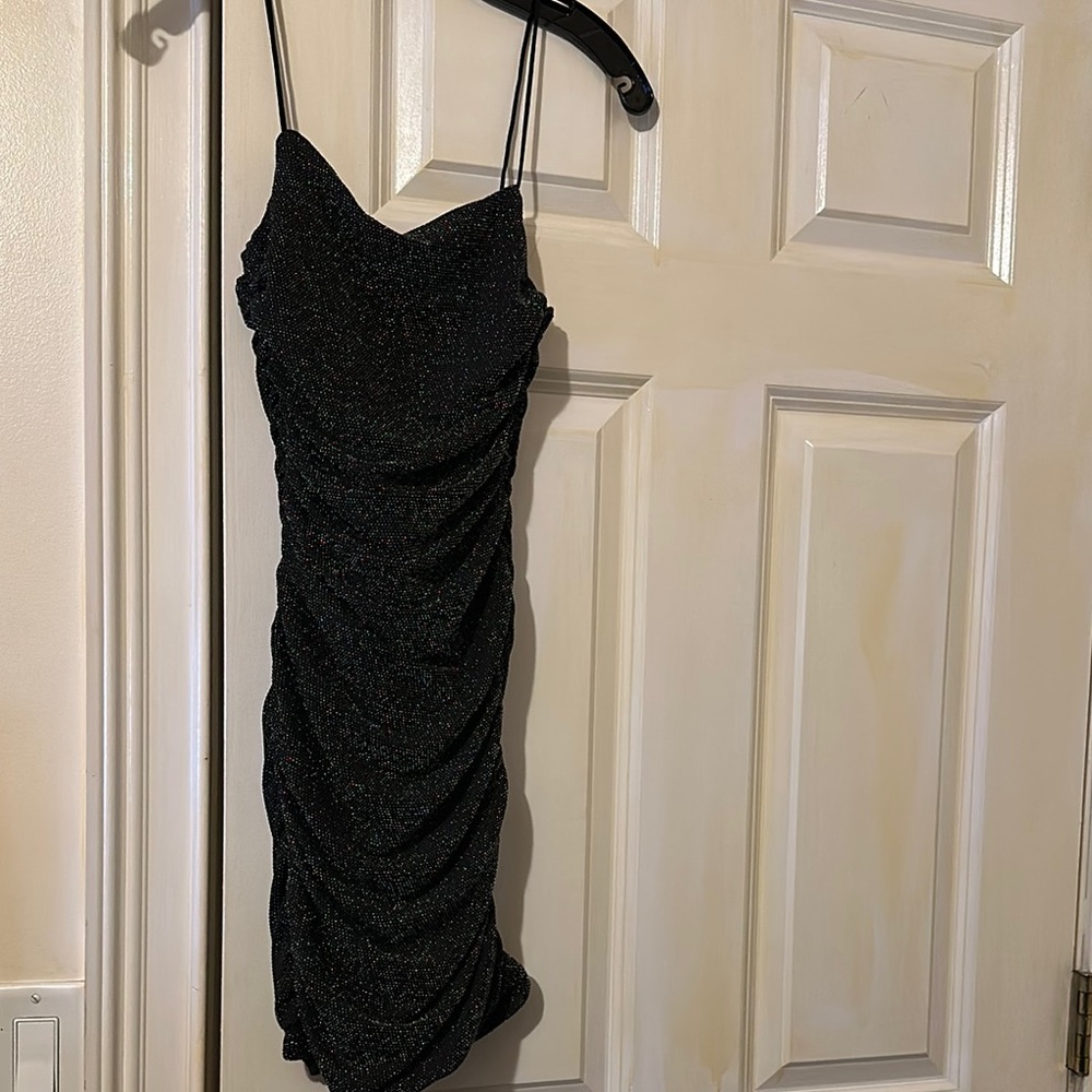 Princess Polly Black Ruched Bodycon Mini Dress